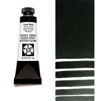 Daniel Smith Extra Fine Watercolors - Lamp Black, 15 ml Tube