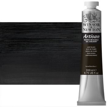 Winsor & Newton Artisan Water Mixable Oil Color - Lamp Black, 200ml Tube