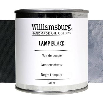 Williamsburg Handmade Oil Paint - Lamp Black, 237ml Can