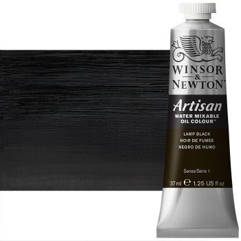 Winsor & Newton Artisan Water Mixable Oil Color - Lamp Black, 37ml Tube
