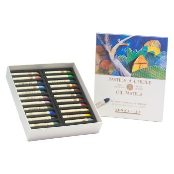 Sennelier Oil Pastels Set of 24 Landscape Colors Cardboard Box- Standard Size
