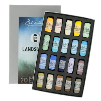 Richeson Hand-Rolled Soft Pastels Set of 20 Landscape