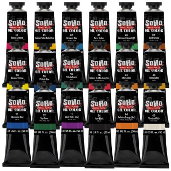 Soho Urban Artist Oil Color Landscape Set of 18, 50ml Tubes