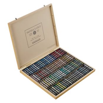 Sennelier Extra Soft Pastel Wood Box Set of 100 - Landscape Colors, Standard