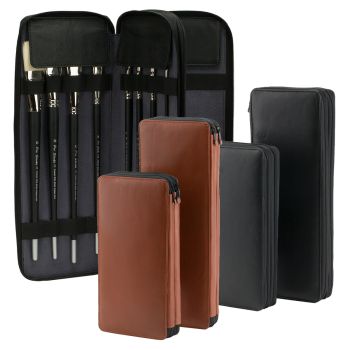 Creative Mark Genuine Leather Brush Cases - Long & Short Handle 