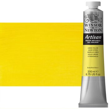 Winsor & Newton Artisan Water Mixable Oil Color - Lemon Yellow, 200ml Tube