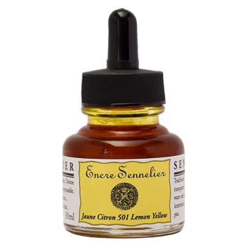 Sennelier Shellac Ink 30ml Bottle - Lemon Yellow
