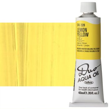 Holbein Duo Aqua Water-Soluble Oil Color 40 ml Tube - Lemon Yellow