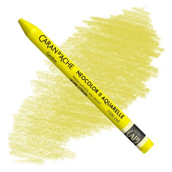 Caran d'Ache Neocolor II Water-Soluble Wax Pastels - Lemon Yellow, No. 240