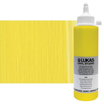 LUKAS CRYL Studio Acrylic Paint - Lemon Yellow (Primary), 250ml Bottle