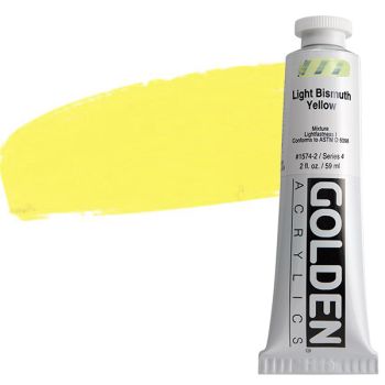 GOLDEN Heavy Body Acrylics - Light Bismuth Yellow, 2oz Tube