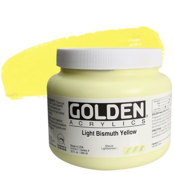 GOLDEN Heavy Body Acrylics - Light Bismuth Yellow, 32oz Jar