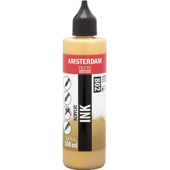 Amsterdam Acrylic Ink 100ml Light Gold