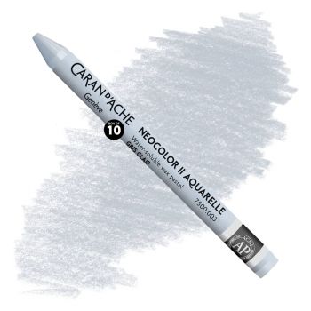Caran d'Ache Neocolor II Water-Soluble Wax Pastels - Light Grey, No. 003 (Box of 10)