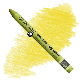 Caran d'Ache Neocolor II Water-Soluble Wax Pastels - Light Olive, No. 245 (Box of 10)