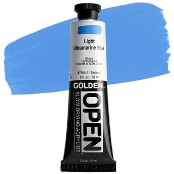 GOLDEN Open Acrylic Paints Light Ultramarine Blue 2 oz