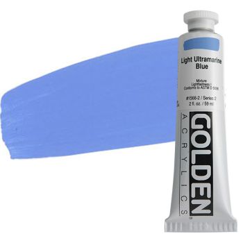 GOLDEN Heavy Body Acrylics - Light Ultramarine Blue, 2oz Tube