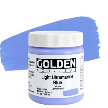 GOLDEN Heavy Body Acrylics - Light Ultramarine Blue, 4oz Jar