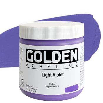 GOLDEN Heavy Body Acrylics - Light Violet, 16oz Jar