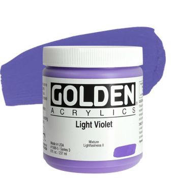 GOLDEN Heavy Body Acrylics - Light Violet, 8oz Jar
