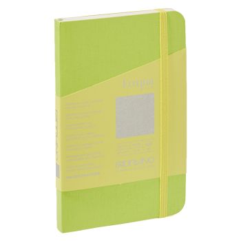 Fabriano EcoQua+ Notebook 3.5 x 5.5" Dot Grid Stitch-Bound Lime