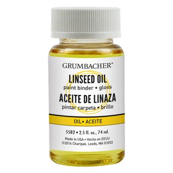 Grumbacher Pre-Tested Linseed Oil 2.5 oz Bottle
