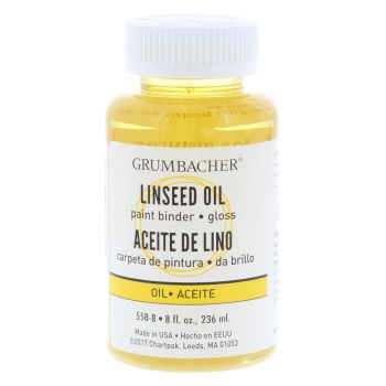 Grumbacher Pre-Tested Linseed Oil 8 oz Bottle