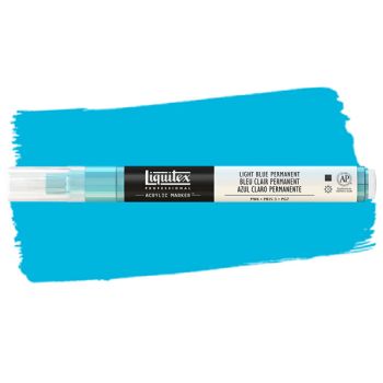 Liquitex Professional Paint Marker Fine (2mm) - Light Blue Permanent