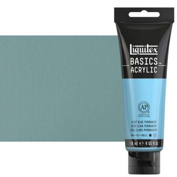 Liquitex Basics Acrylic Paint Light Blue Permanent 4oz