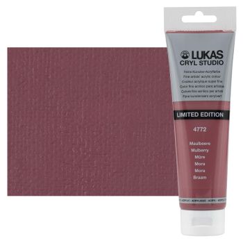 Lukas Cryl Studio Acrylic Paint - Mulberry, 125ml Bottle