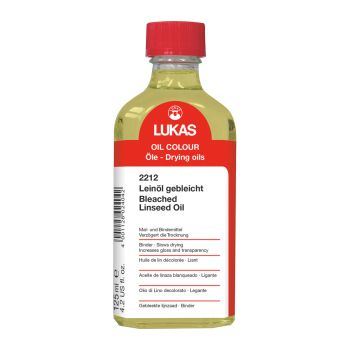 LUKAS Oil Painting Medium - Bleached Linseed Oil, 125ml Bottle
