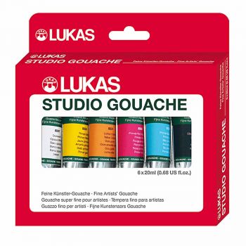 LUKAS Designer's Gouache Basic Set of 6 20 ml Tubes