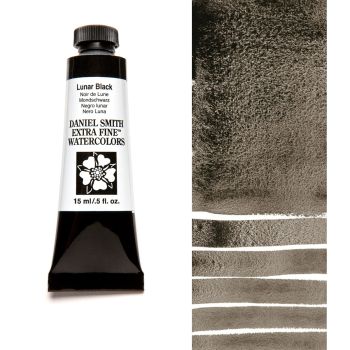 Daniel Smith Extra Fine Watercolors - Lunar Black, 15 ml Tube