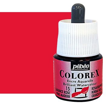 Pebeo Colorex Watercolor Ink Madder Pink, 45ml