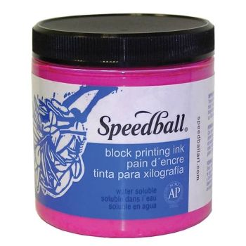 Magenta 8oz Water Soluble Speedball Block Printing Ink 
