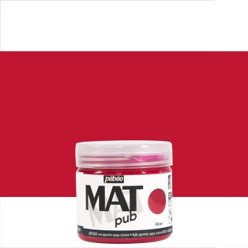 Pebeo Acrylic Mat Pub 140ml - Magenta Red