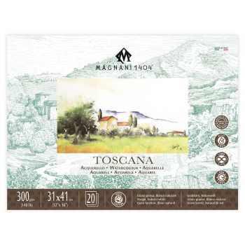 Magnani Toscana Watercolor Block 140lb Rough - 12" x 16"