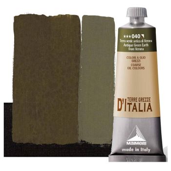 Maimeri Italian Natural Earth Oil Color - Antique Green Earth from Verona, 60 ml tube