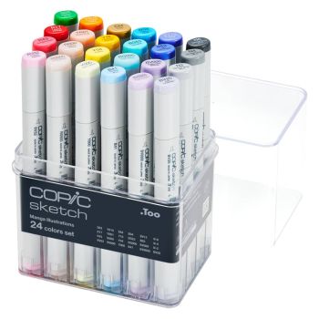 Copic Marker Sketch Dual Nib Set of 24 Manga Colors