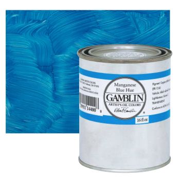 Gamblin Artist's Oil Color 16 oz Can - Manganese Blue Hue