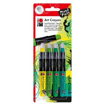 Marabu Art Crayon Green Jungle Set of 4