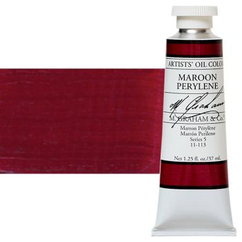 M Graham Oil Color 1.25Oz/37Ml Maroon Perylene