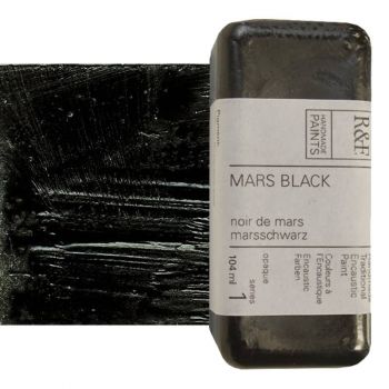 R&F Encaustic Handmade Paint 104 ml Block - Mars Black