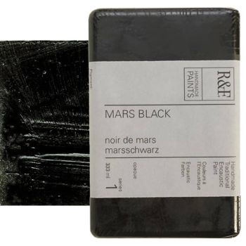 R&F Encaustic Handmade Paint 333 ml Block - Mars Black