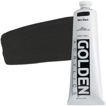 GOLDEN Heavy Body Acrylics - Mars Black, 5oz Tube