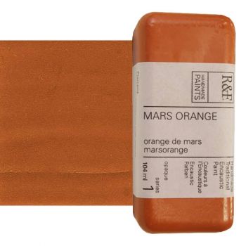 R&F Encaustic Handmade Paint 104 ml Block - Mars Orange