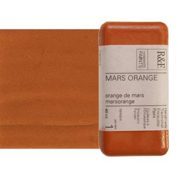 R&F Encaustic Handmade Paint 40 ml Block - Mars Orange