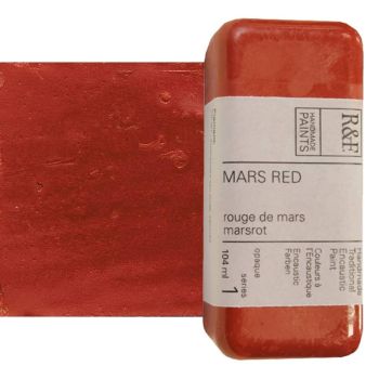 R&F Encaustic Handmade Paint 104 ml Block - Mars Red