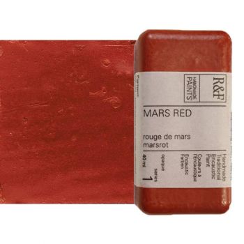 R&F Encaustic Handmade Paint 40 ml Block - Mars Red