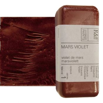 R&F Encaustic Handmade Paint 104 ml Block - Mars Violet